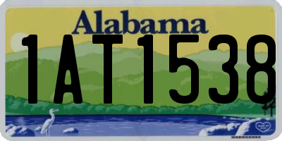AL license plate 1AT1538