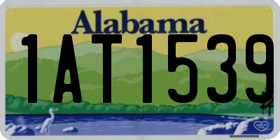 AL license plate 1AT1539