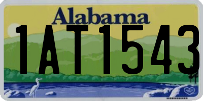 AL license plate 1AT1543