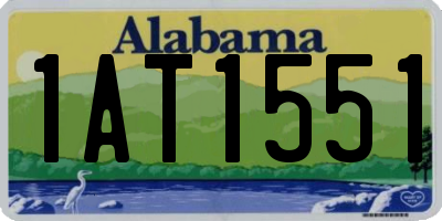 AL license plate 1AT1551
