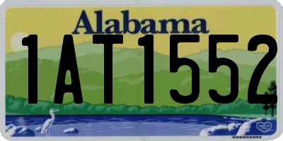 AL license plate 1AT1552
