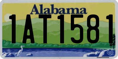 AL license plate 1AT1581
