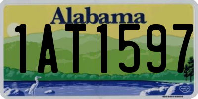 AL license plate 1AT1597