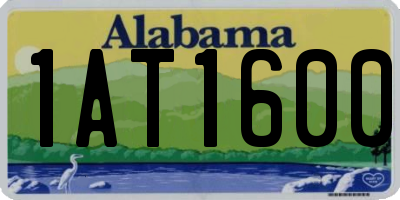 AL license plate 1AT1600