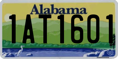 AL license plate 1AT1601