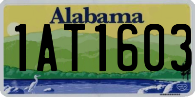 AL license plate 1AT1603