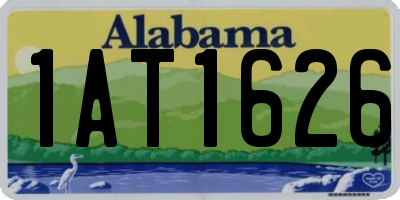 AL license plate 1AT1626
