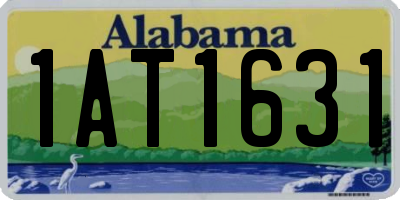 AL license plate 1AT1631