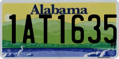 AL license plate 1AT1635