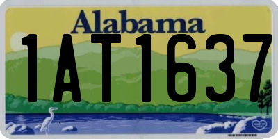 AL license plate 1AT1637