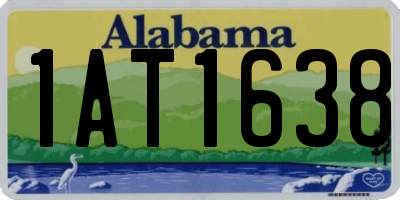 AL license plate 1AT1638