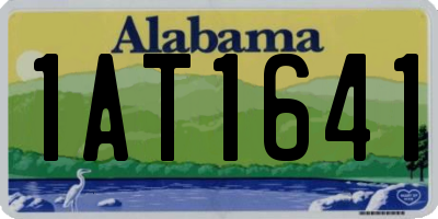 AL license plate 1AT1641