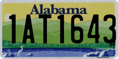 AL license plate 1AT1643