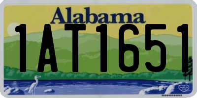 AL license plate 1AT1651
