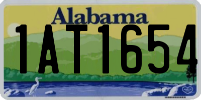 AL license plate 1AT1654