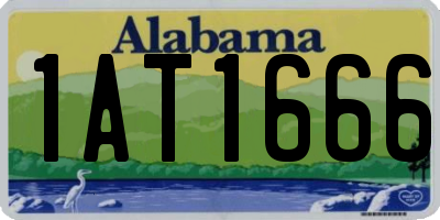 AL license plate 1AT1666