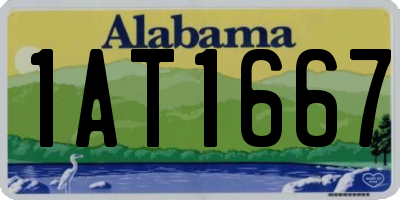 AL license plate 1AT1667