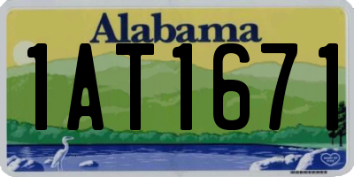 AL license plate 1AT1671
