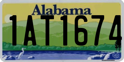 AL license plate 1AT1674