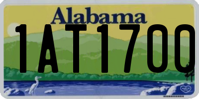 AL license plate 1AT1700