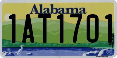 AL license plate 1AT1701