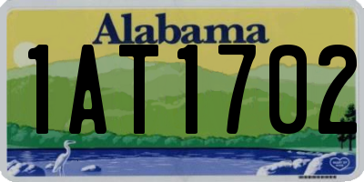 AL license plate 1AT1702
