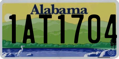 AL license plate 1AT1704