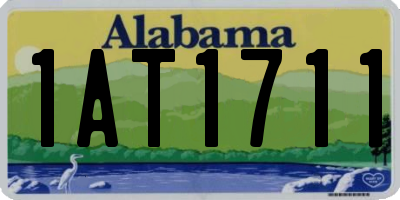 AL license plate 1AT1711
