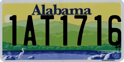 AL license plate 1AT1716