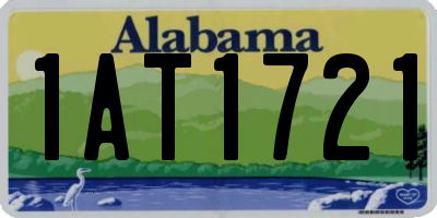 AL license plate 1AT1721