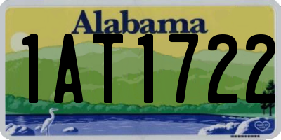 AL license plate 1AT1722