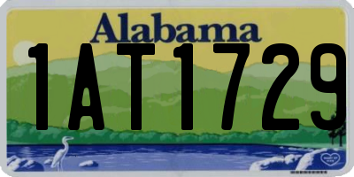 AL license plate 1AT1729