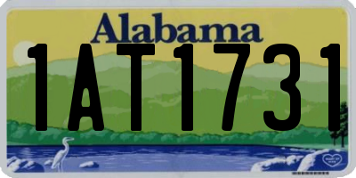 AL license plate 1AT1731