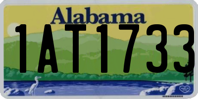 AL license plate 1AT1733