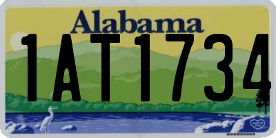 AL license plate 1AT1734