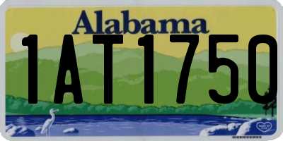 AL license plate 1AT1750
