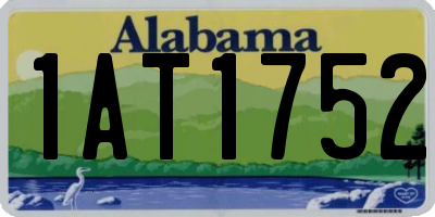 AL license plate 1AT1752