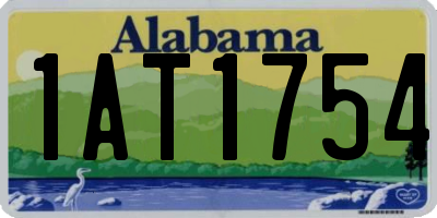 AL license plate 1AT1754