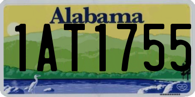 AL license plate 1AT1755