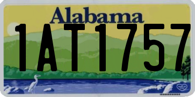 AL license plate 1AT1757