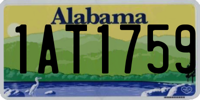 AL license plate 1AT1759