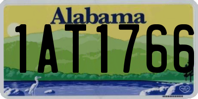 AL license plate 1AT1766