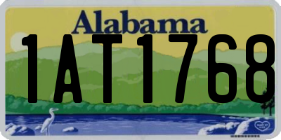 AL license plate 1AT1768