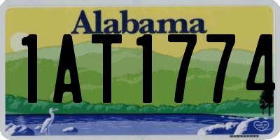 AL license plate 1AT1774