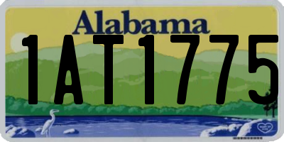 AL license plate 1AT1775
