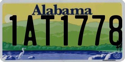 AL license plate 1AT1778