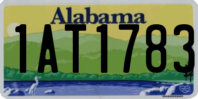 AL license plate 1AT1783