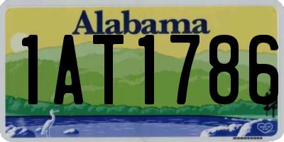 AL license plate 1AT1786
