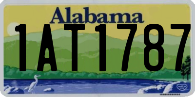 AL license plate 1AT1787