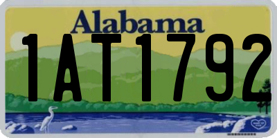 AL license plate 1AT1792
